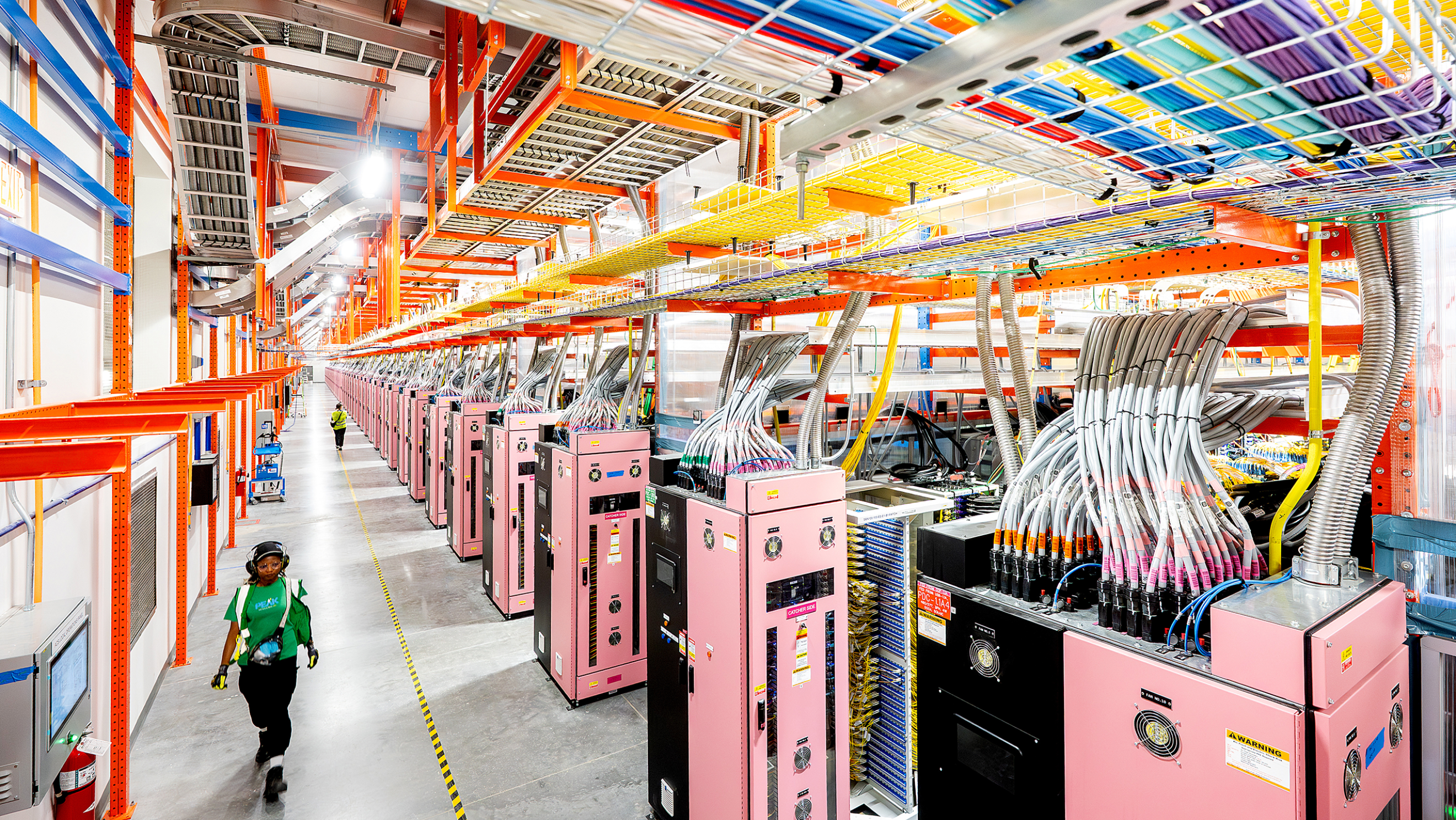 Datacenter-scale cluster of accelerator servers