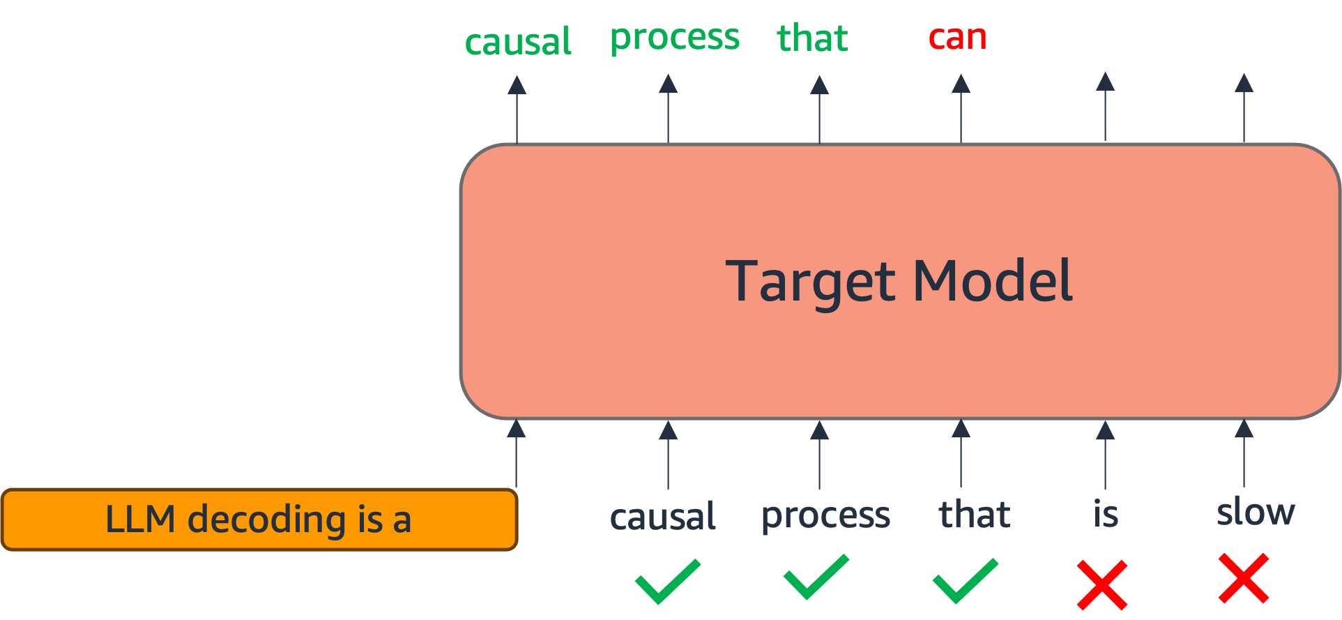 Speculative decoding: verify phase